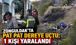 Zonguldak’ta pat pat dereye uçtu: 1 kişi yaralandı