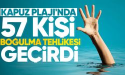 Kapuz Plajı'nda 57 kişi boğulma tehlikesi geçirdi