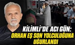Kilimli’de acı gün: Orhan Eş son yolculuğuna uğurlandı