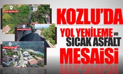 Kozlu'da yol yenileme ve sıcak asfalt mesaisi