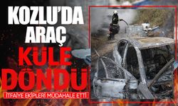 Kozlu'da alevler aracı yuttu: Facianın eşiğinden dönüldü