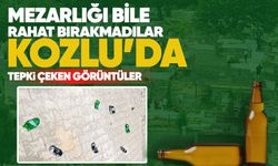 Mezarlığı bile rahat bırakmadılar: Tepki çeken görüntüler