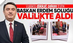Müfettişlerin ziyaretinin ardından Başkan Erdem soluğu Valilikte aldı
