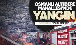 Osmanlı Altı Dere Mahallesi’nde yangın: Ekiplerden hızlı müdahale