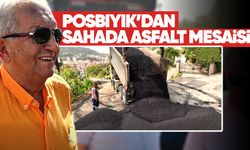 Posbıyık'tan sahada asfalt mesaisi