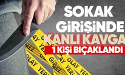 Sokak girişinde kanlı kavga 1 kişi bıçaklandı