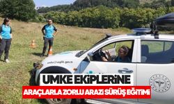 UMKE ekiplerine araçlarla zorlu arazi sürüş eğitimi