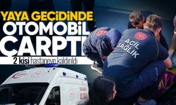 Yaya geçidinde otomobil çarptı: 2 kişi hastaneye kaldırıldı