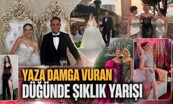 Yaza damga vuran düğünde şıklık yarışı