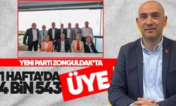 Yeni Parti Zonguldak’ta bir haftada 4 bin 543 üyeye ulaştı