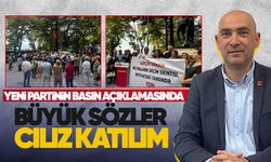 Yeni partinin basın açıklamasında: Büyük sözler cılız katılım
