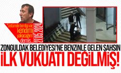 Zonguldak Belediyesi’ne benzinle gelen şahsın ilk vukuatı değilmiş