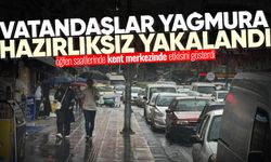 Zonguldak’ta vatandaşlar yağmura hazırlıksız yakalandı