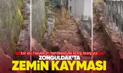 Zonguldak’ta zemin kayması: Bir ev heyelan tehlikesiyle karşı karşıya