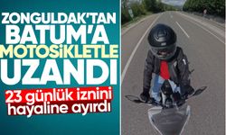 23 günlük iznini hayaline ayırdı: Zonguldak’tan Batum’a motosikletle uzandı