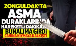 Asma dolmuş duraklarında olay! Kendini kesti
