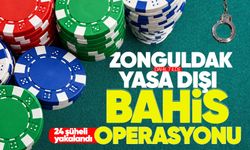 Zonguldak'ta yasa dışı bahis operasyonu: 24 şüpheli yakalandı