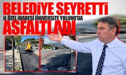 Belediye seyretti İl Özel İdaresi üniversite yolunu da asfaltladı