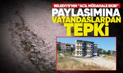 Belediyenin “acil müdahale ekibi” paylaşımına vatandaşlardan tepki