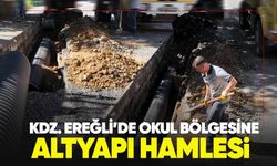 Kdz. Ereğli'de okul bölgesine altyapı hamlesi