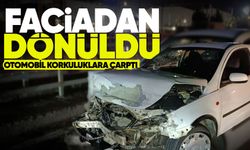 Otomobil köprü korkuluklarına çarptı: 2 kişi yaralandı