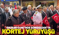 Gaziler Günü’nde Zonguldak’ta kortej yürüyüşü yapıldı