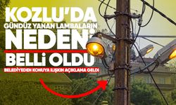 Kozlu’da gündüz yanan sokak lambaları hakkında açıklama geldi