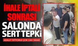 İhale iptali sonrası salonda sert tepki