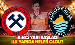 Zonguldakspor - Pazarspor maçında ikinci yarı başladı