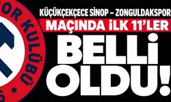 Küçükçekmece Sinop Spor-Zonguldakspor maçında ilk 11’ler belli oldu