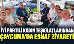 İYİ Partili kadın teşkilatlarından Çaycuma’da esnaf ziyareti