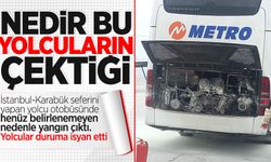 Karabük yolunda korkutan olay! Otobüste yangın çıktı, yolcular isyan etti