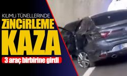 Zonguldak'ta tünelde zincirleme kaza: 3 araç çarpıştı