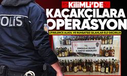 Kilimli'de Polisten Kaçakçılara Darbe: Şişeler Dolusu Alkol, Üç Ruhsatsız Silah