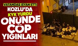 KYK yurdu önünde çöp yığınları: Mahalleli kokuya isyan etti