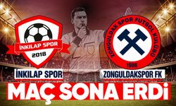 İnkılap Fk –Zonguldakspor karşılaşmasında maç sona erdi