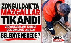 Zonguldak’ta mazgal tıkandı, vatandaş kendi çözümünü aradı: Belediye nerede?