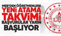 MEB’den öğretmenlere yeni atama takvimi: Başvurular yarın başlıyor