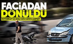 Zonguldak'ta otomobille çarpışan motosikletli yaşam mücadelesi veriyor