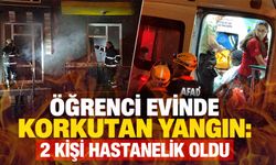 Öğrenci evinde korkutan yangın: 2 kişi hastanelik oldu