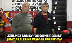 Üzülmez Sanayi’de örnek esnaf: Şehit ailelerine, gazilere bedava dar gelirliye indirimli