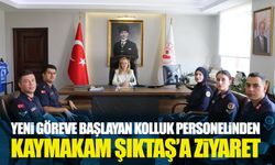 Gökçebey’de yeni göreve başlayan kolluk personelinden Kaymakam Şıktaş’a ziyaret