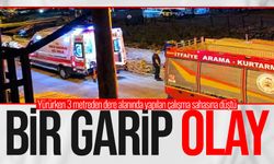 Ereğli'de bir garip olay: Yürürken 3 metreden dere alanında yapılan çalışma sahasına düştü