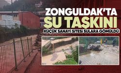 Zonguldak’ta su taşkını: Küçük Sanayi Sitesi sular altında kaldı