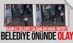Zonguldak Belediyesi önünde olay: Kadın ile belediye çalışanları tartıştı