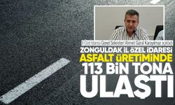Zonguldak İl Özel İdaresi asfalt üretiminde 113 bin tona ulaştı