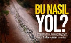 Zonguldak’ta iki mahalleyi bağlayan yolda 2 yıldır çözüm bekleniyor