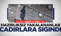 Zonguldak'ta sağanak ve rüzgar mesaisi: Hazırlıksız yakalananlar çadırlara sığındı