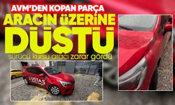 AVM Binası Tehlike Saçıyor! Sürücü kursunun aracı zarar gördü