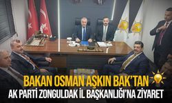 Bakan Osman Aşkın Bak'tan AK Parti Zonguldak İl Başkanlığına ziyaret